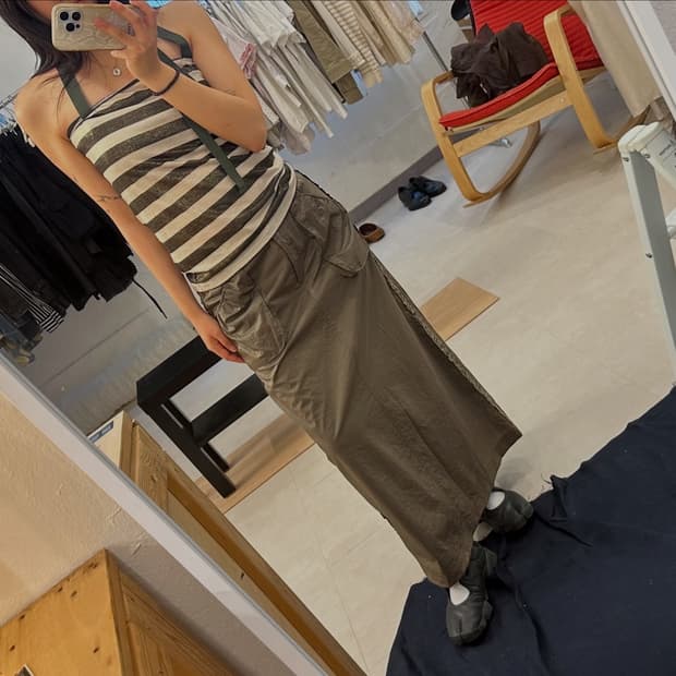 [Hiroko Koshino] side shirring skirt