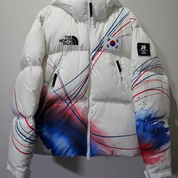 노스페이스 밀라노 올림픽 팀코리아 국대 단복 패딩 100/L