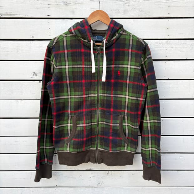 Polo 폴로 체크 후드집업