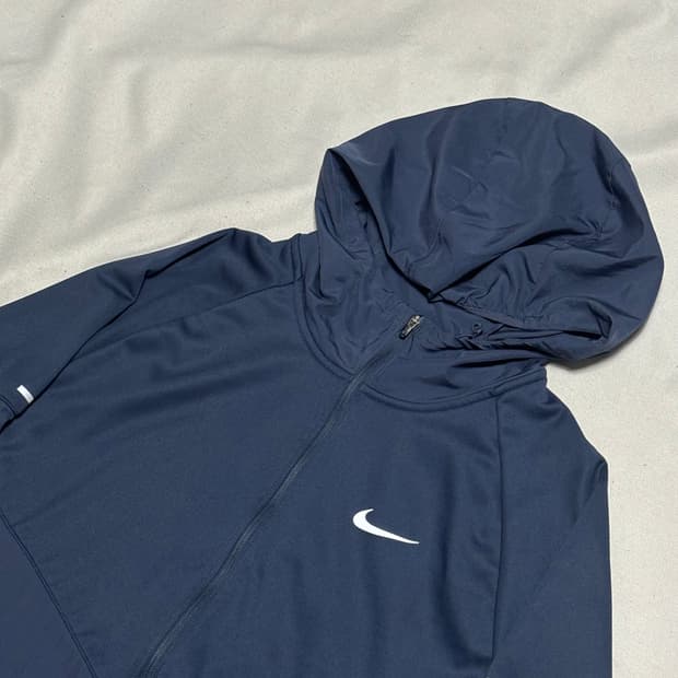 L 나이키 러닝 네이비 후드 바람막이