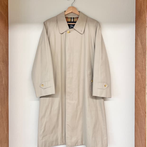 빈티지 버버리 코튼 싱글 트렌치 코트