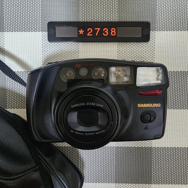 삼성캐녹스 퍼지줌 1050 필름카메라 파우치포함