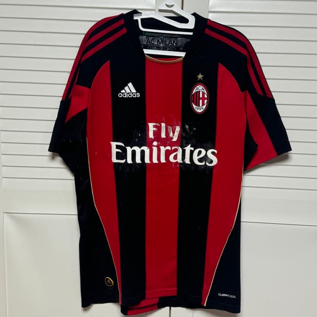 10-11 AC밀란 홈 아디다스 유니폼 반팔 노마킹