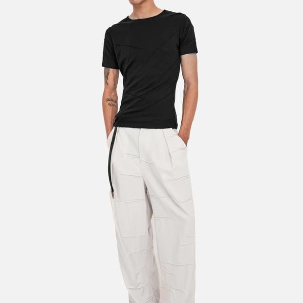 Sachraga 브레일 플리츠 팬츠