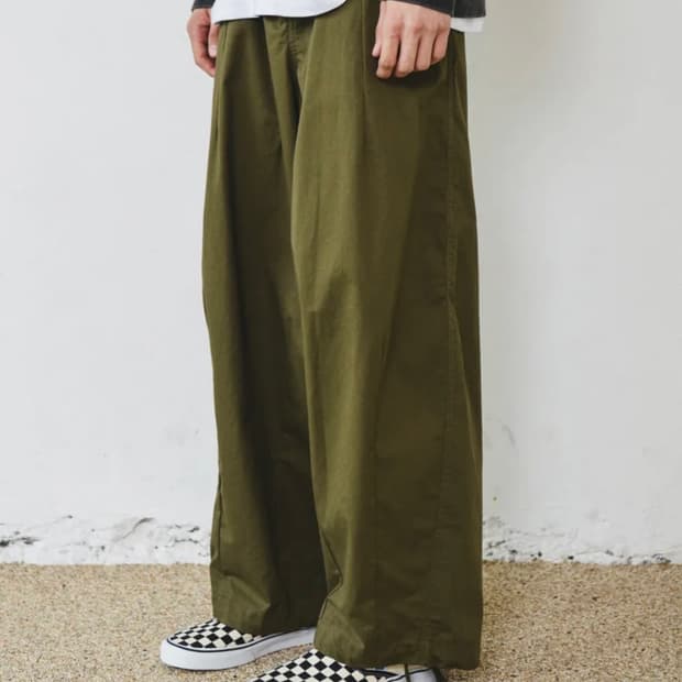 트래블 밀 트윌 벌룬 팬츠 카키