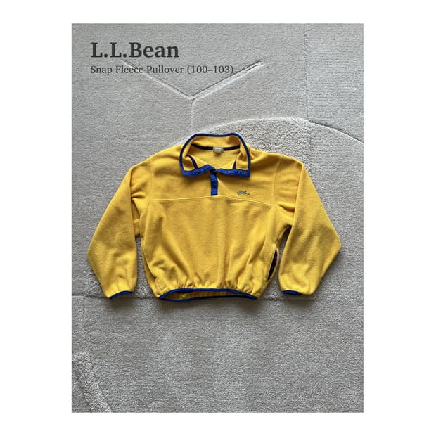 90s 엘엘빈 스냅 플리스 풀오버 (100–103)