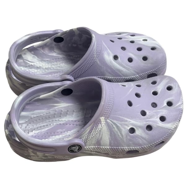 crocs 크록스 라벤더 마블 샌들 교신가능