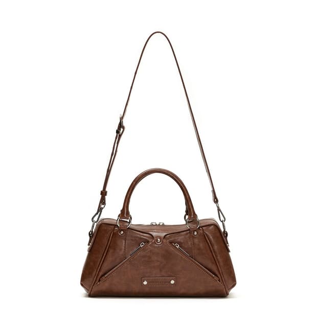 썬번프로젝트 폭스 레더 미니 모스백(브라운)