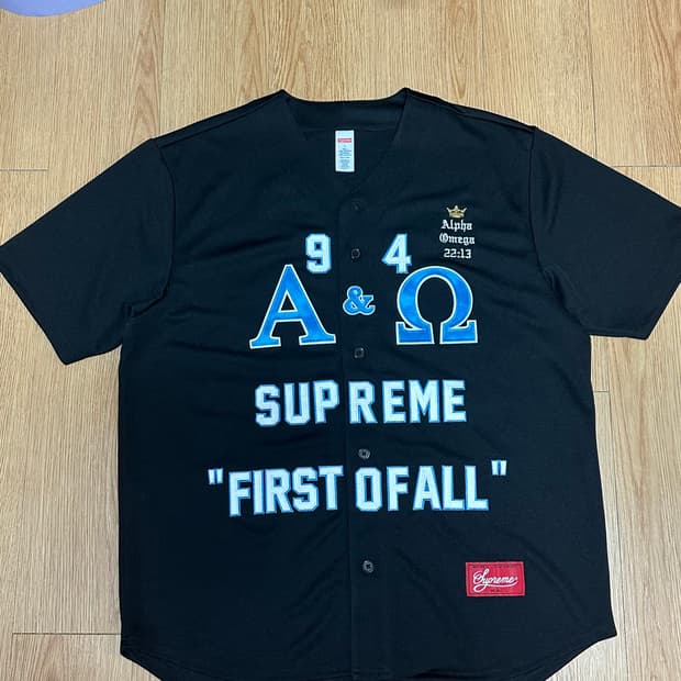 L) 슈프림 반팔 저지 블랙 