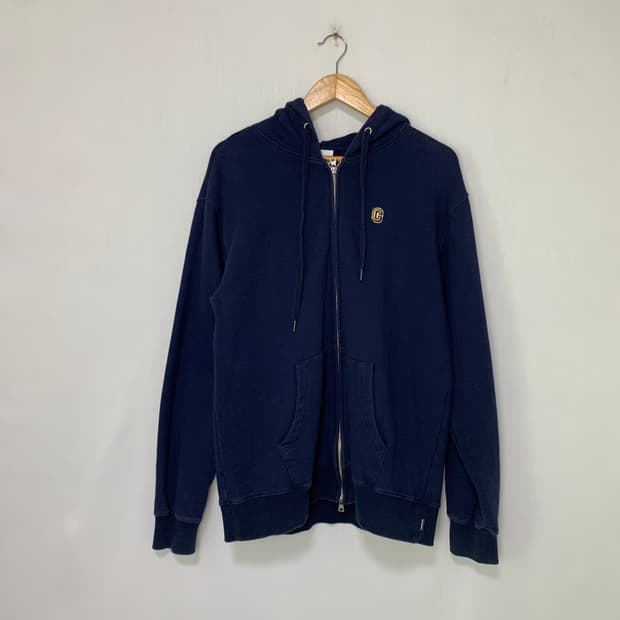 커버낫 로고 자수 베이직 후드집업 네이비 M 남녀공용