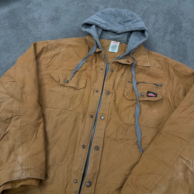 [ 정품/L ] 디키즈 브라운 후드 워크 자켓