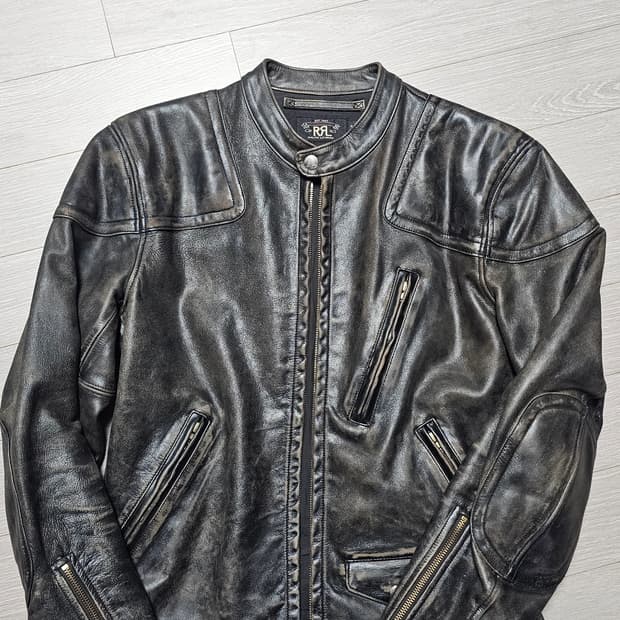 RRL 레더모토자켓