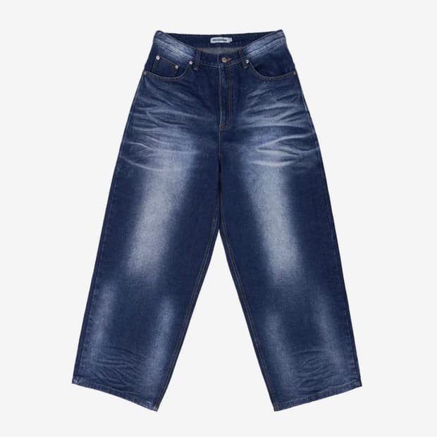 (2) 노쿨러스 OLD FADED WIDE DENIM INDIGO 팬츠