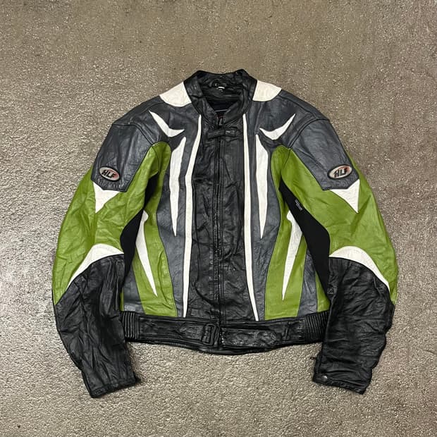 빈티지 가죽 레이싱 자켓 (100-105)
