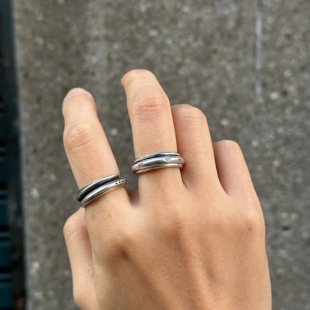 Quiet Motion Band Karen Silver Ring