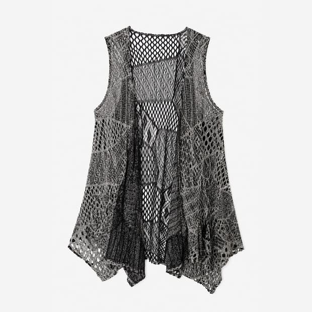 INNOCENT 폴리 혼방 다크 에스닉 롱베스트 (7229)