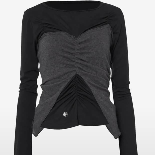 플레어업 뷔스티에 레이어드 롱슬리브