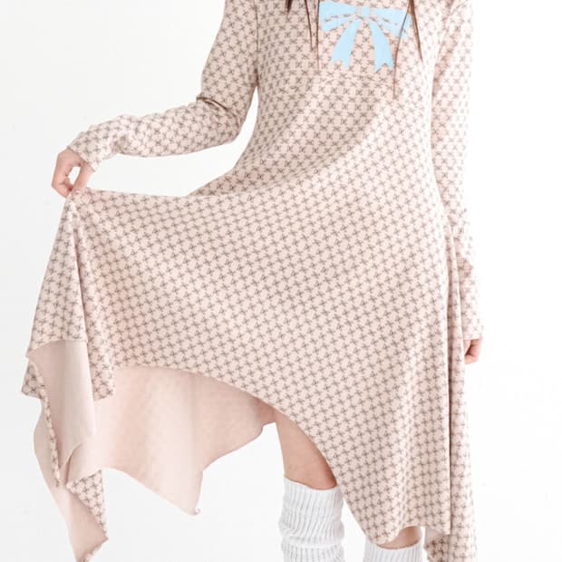 pointed drape jersey dress pink