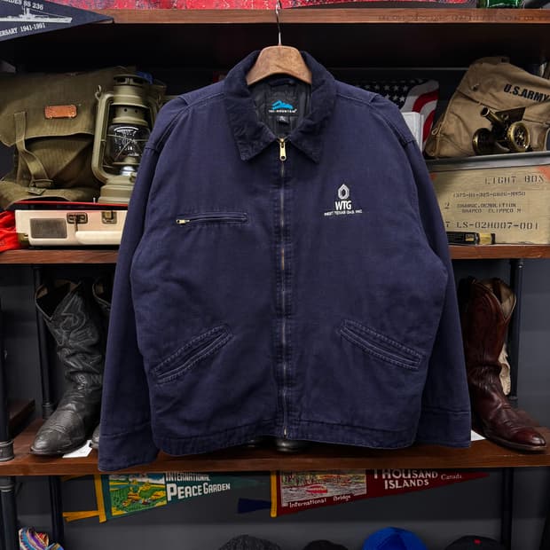 90s 트라이마운틴 퀼팅 라이닝 헤비 캔버스 디트로이트 워크 자켓