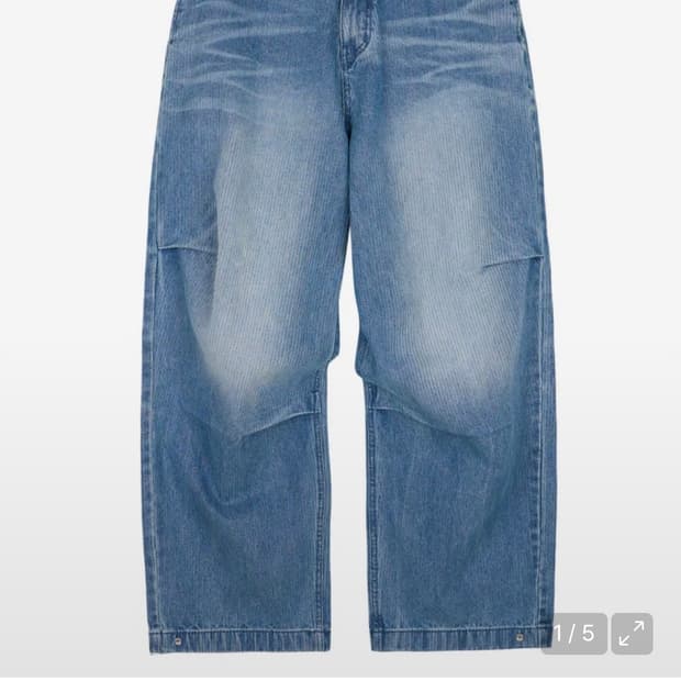 (L) 이티씨이 etce 버티컬 배기 데님 와이드 팬츠