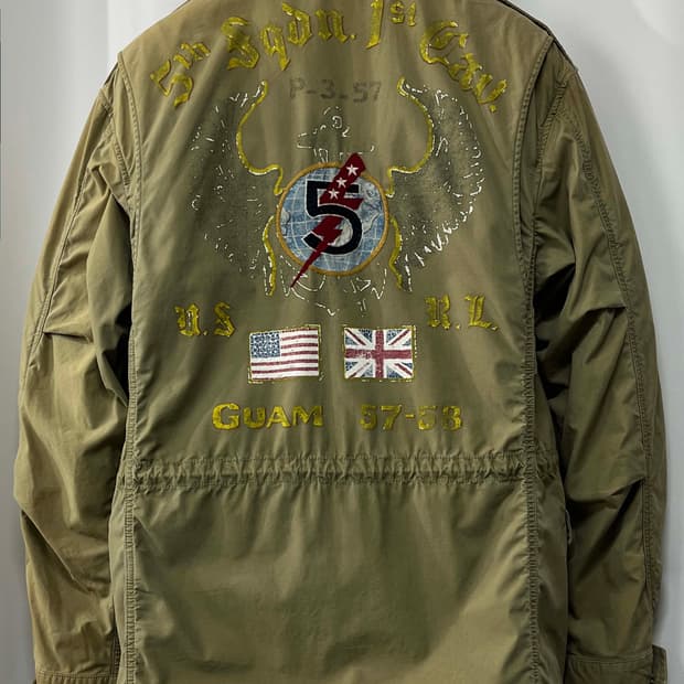 폴로 랄프로렌 5함대 괌탈환 M43 밀리터리 썬페이딩 필드 자켓 M