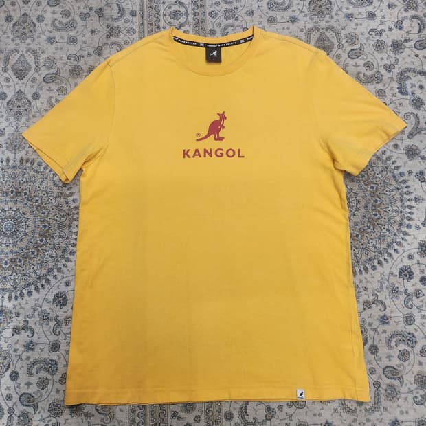 KANGOL 캉골 옐로우 반팔 티셔츠 XL