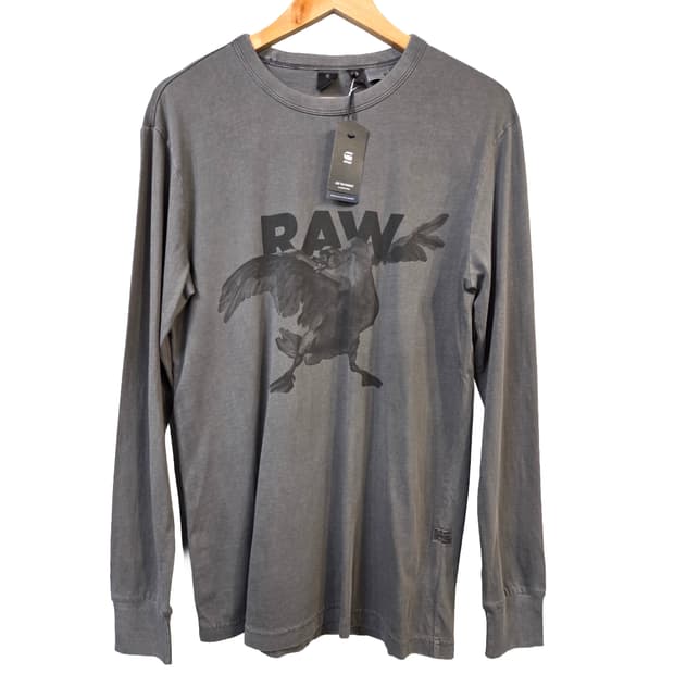 G-Star RAW 롱슬리브 티셔츠 그레이(S)