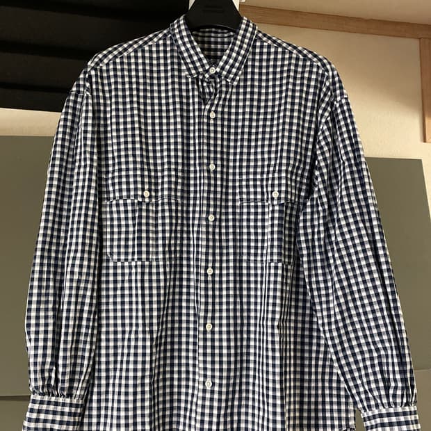 포터클래식 롤업 깅엄체크 셔츠 xl