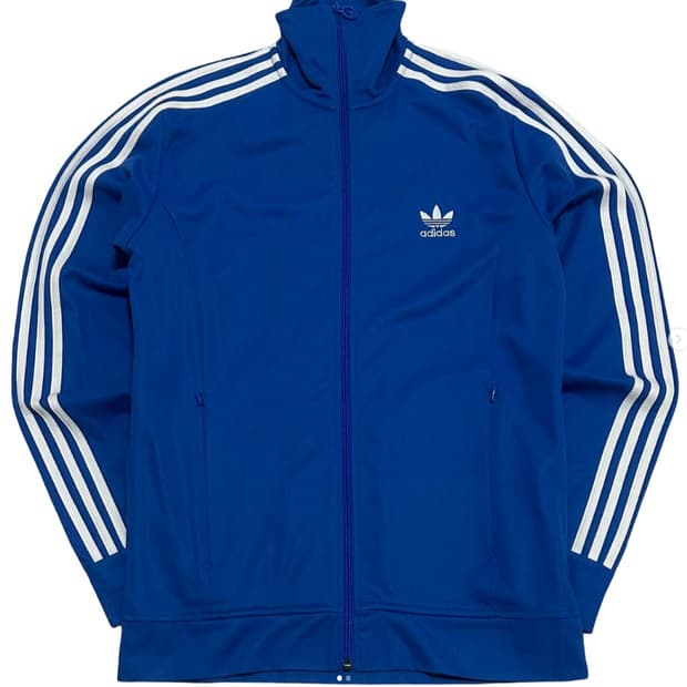 아디다스 베켄바우어 파,흰 트랙탑 져지 A063