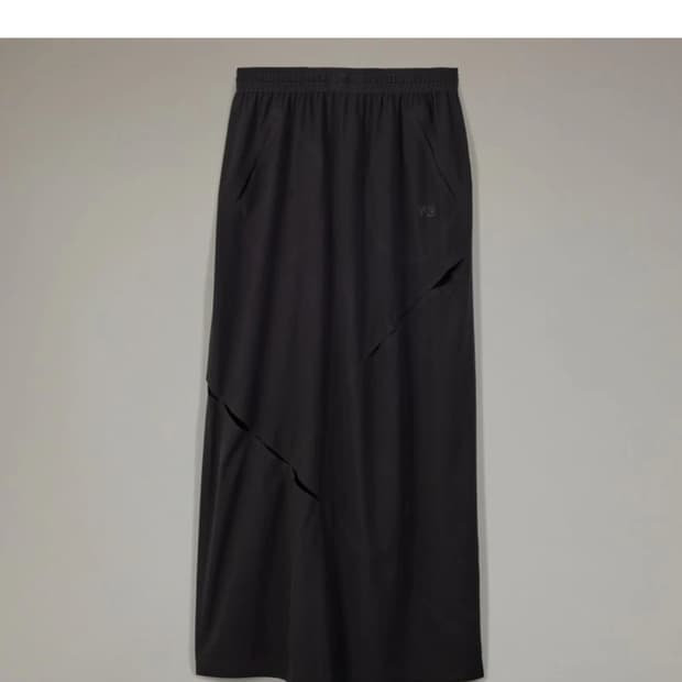  Y-3 컷아웃 패널 롱스커트 블랙 