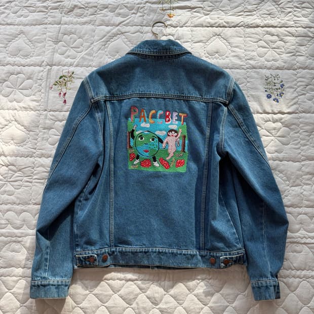 라스벳 고샤루브친스키 자수디테일 데님자켓 made in Italy🇮🇹