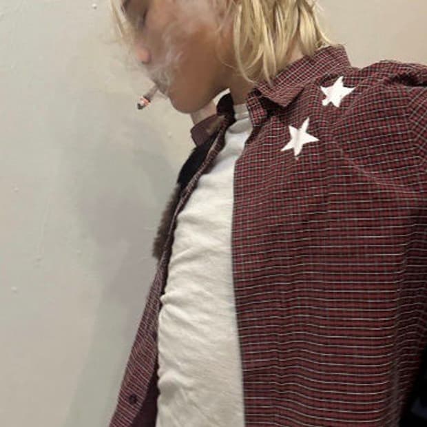 지방시 스타패치 체크셔츠