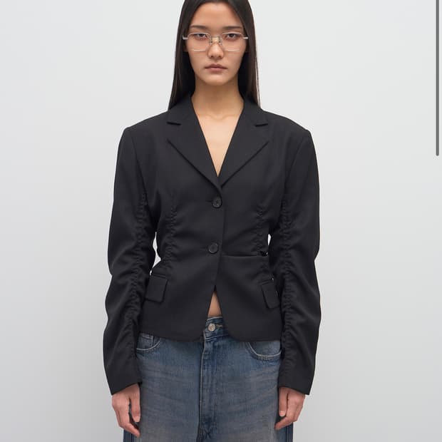 LCDC - TWILL SHIRRING JACKET (BLACK)