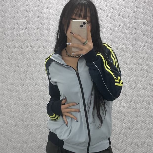 아디다스 올드스쿨 레트로 배색 져지 집업 L C07679