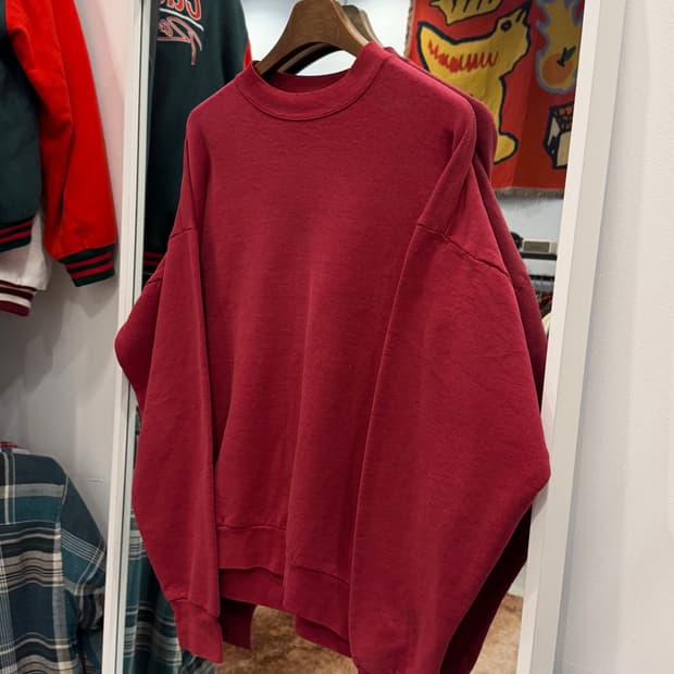 80s Fruit of the loom 빈티지 플레인 스웻셔츠 (USA)