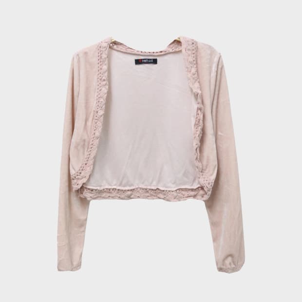 HEAT COIL 히메갸루 핑크 벨벳 볼레로 60775