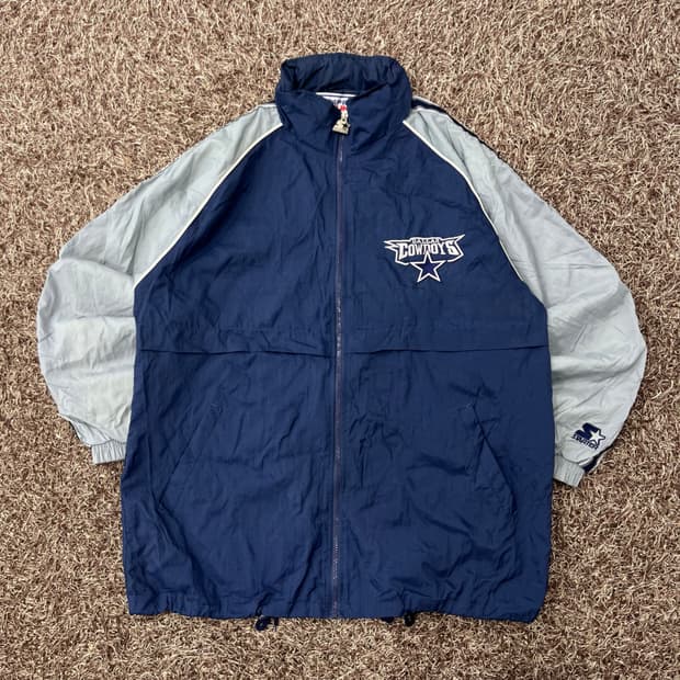 L 스타터 90s NFL 댈러스 카우보이즈 바람막이 자켓