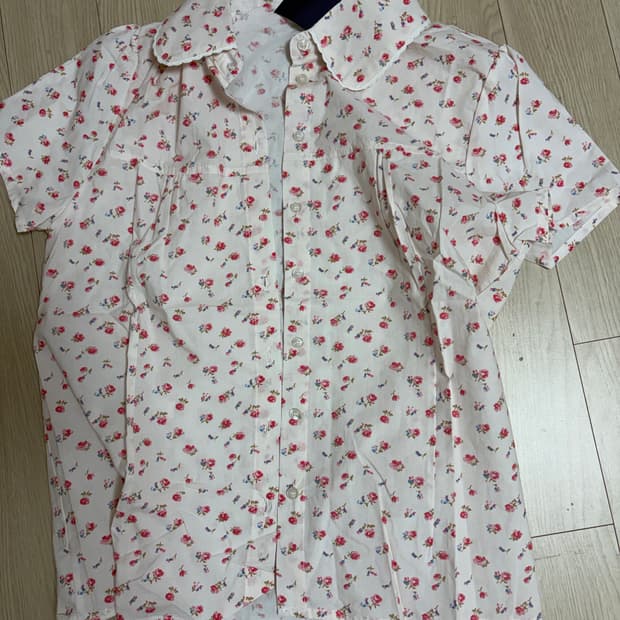 빈티지 셔츠 플로랄 플라워 패턴 자잘한 꽃패턴 