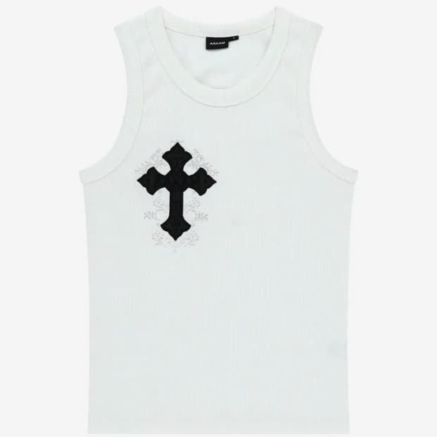 아캄 슬리브리스 나시 화이트 1 / AKM CROS2 Sleeveless