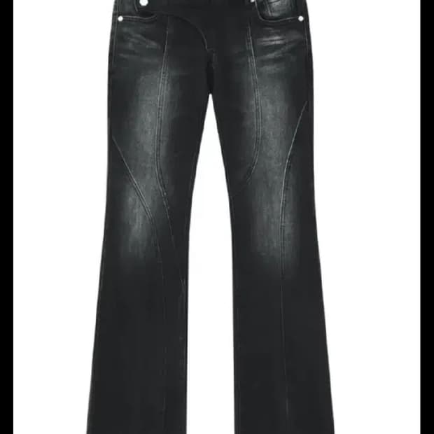 [1사이즈 구해요] 카시코 로우라이즈 부츠컷 팬츠 블랙