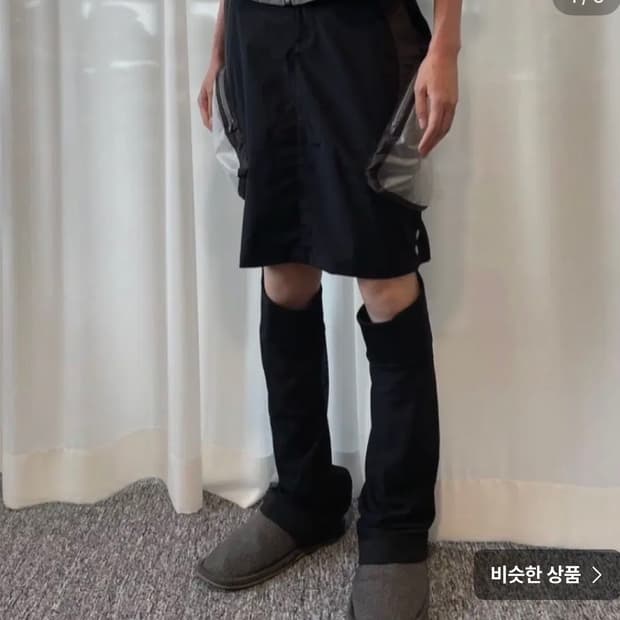 지초이 ss22 카고 스커트팬 츠 블랙 사이즈2