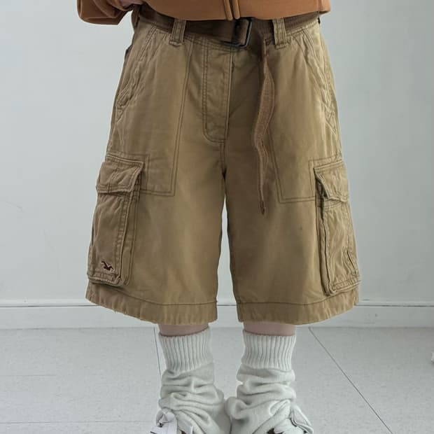 홀리스터 브라운 버뮤다 팬츠