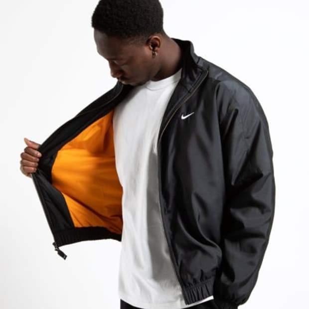 나이키 NRG 새틴 자켓 블랙 쿰쾃