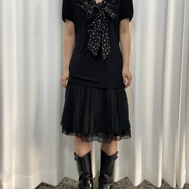 layered midi skirt