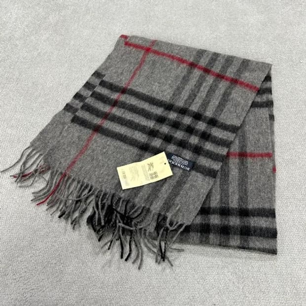 버버리 램스울 머플러 그레이 체크