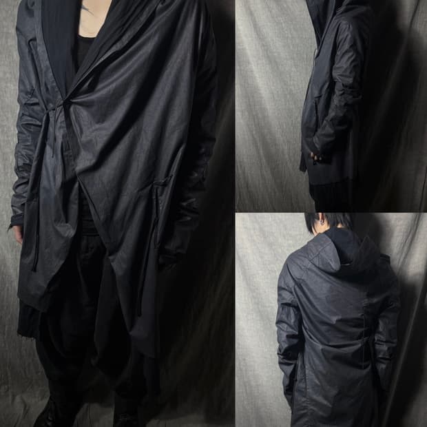 Boris Bidjan Saberi 코팅 레이어드 후드 코트