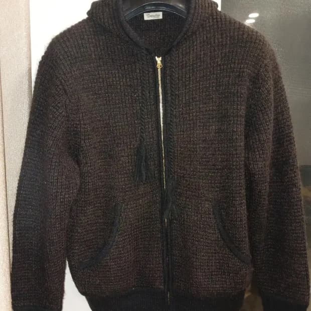 CAMOSHITA HOODIE MOHAIR ZIP UP SWEATER