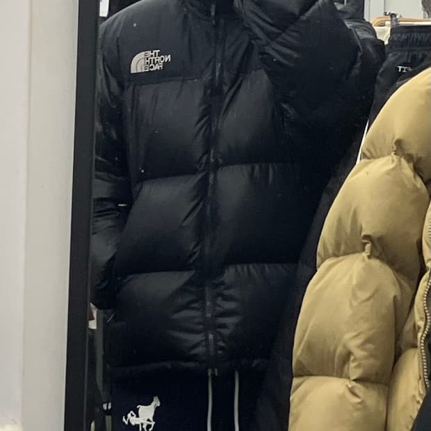 노스페이스 눕시 패딩 블랙