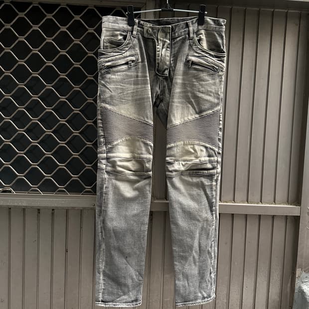 00s BALMAIN biker jeans 