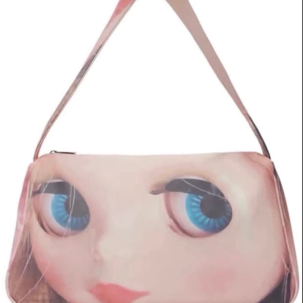 익스클루시브 핑크 JennyFax 브라이스 돌 프린트 숄더백